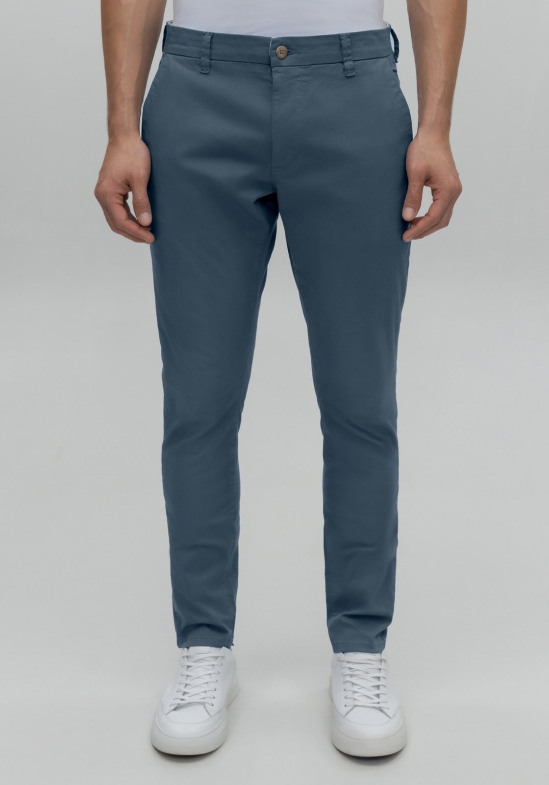 Calça Skinny Chino Em Sarja Com Elastano Turbohélice