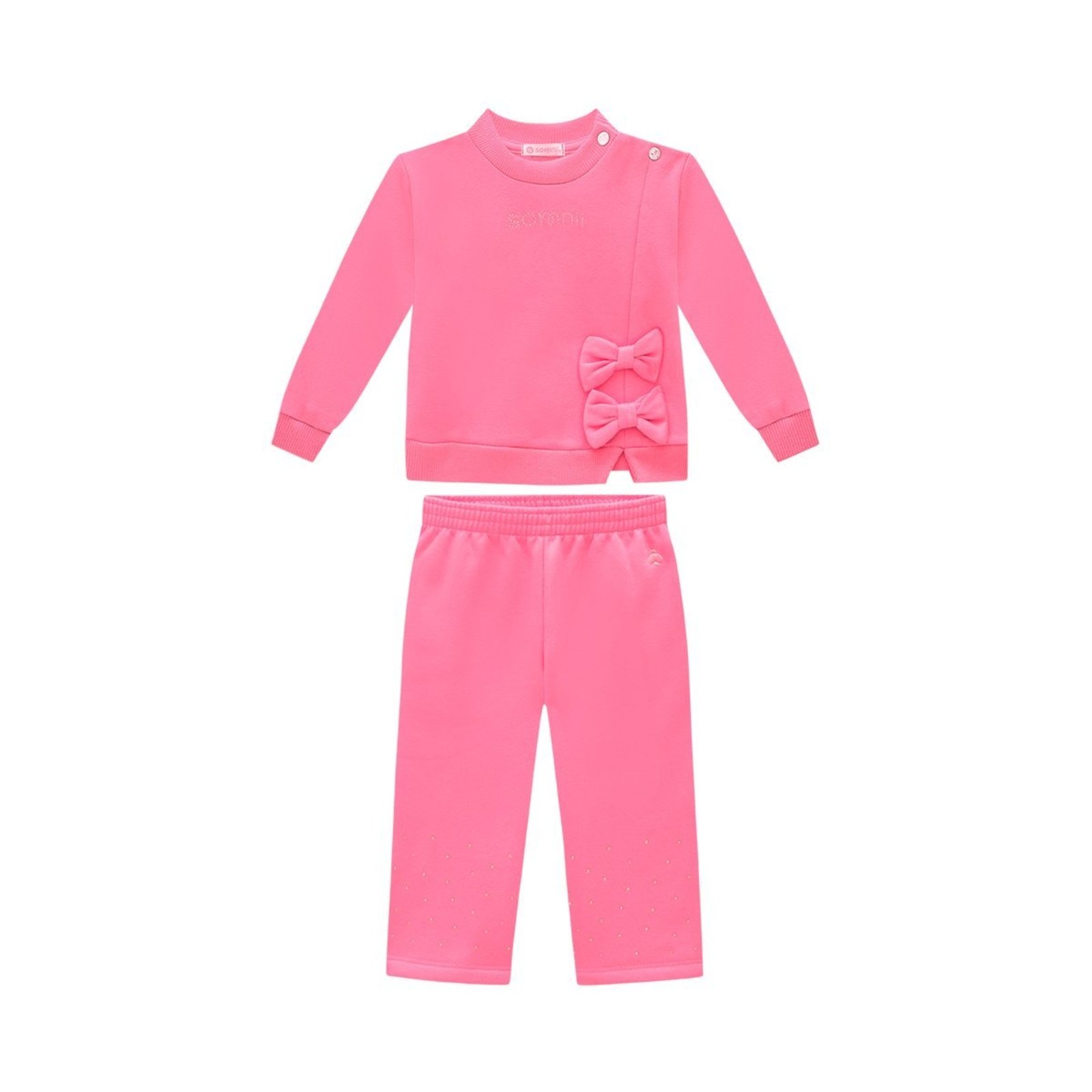 Infantil - Conjunto Menina Blusão e Calça em Moletom