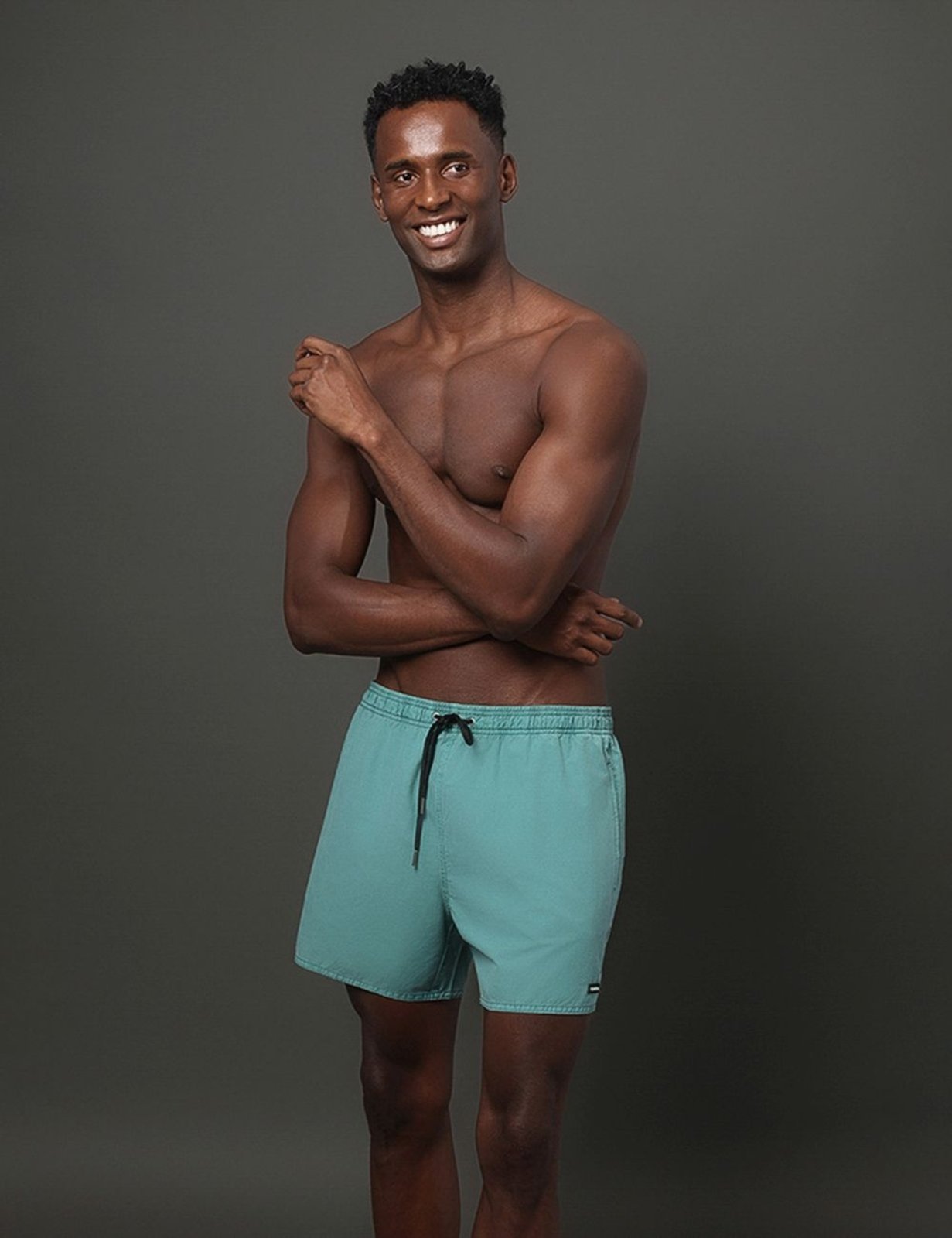 Vista 3 Shorts D'Água Masculino Pigmento Calvin Klein Swimwear Calvin Klein Jeans verde Calvin Klein Jeans verde