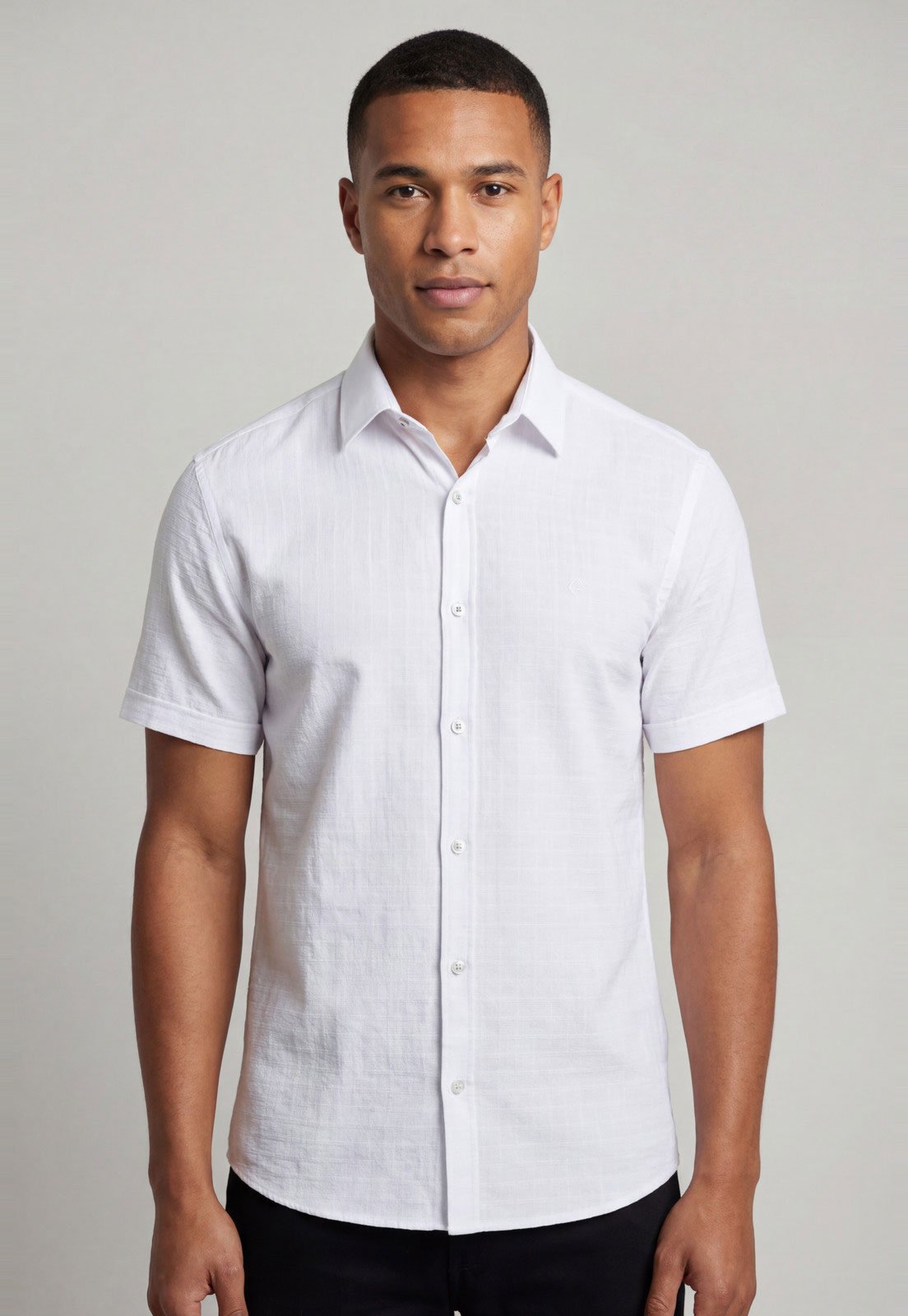 Camisa Masculina Forum Manga Curta Branca
