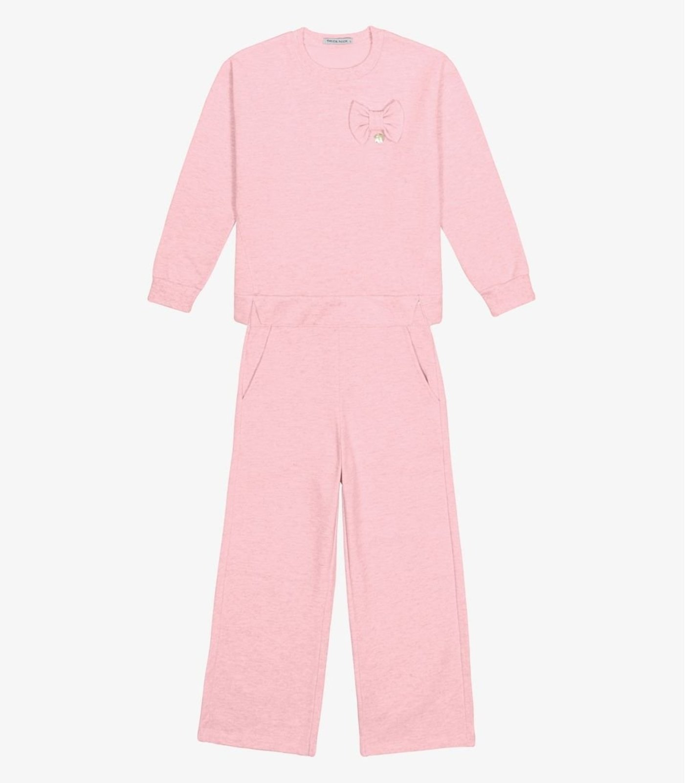 Infantil - Conjunto Blusão Com Calça Moletom Trick Nick Rosa