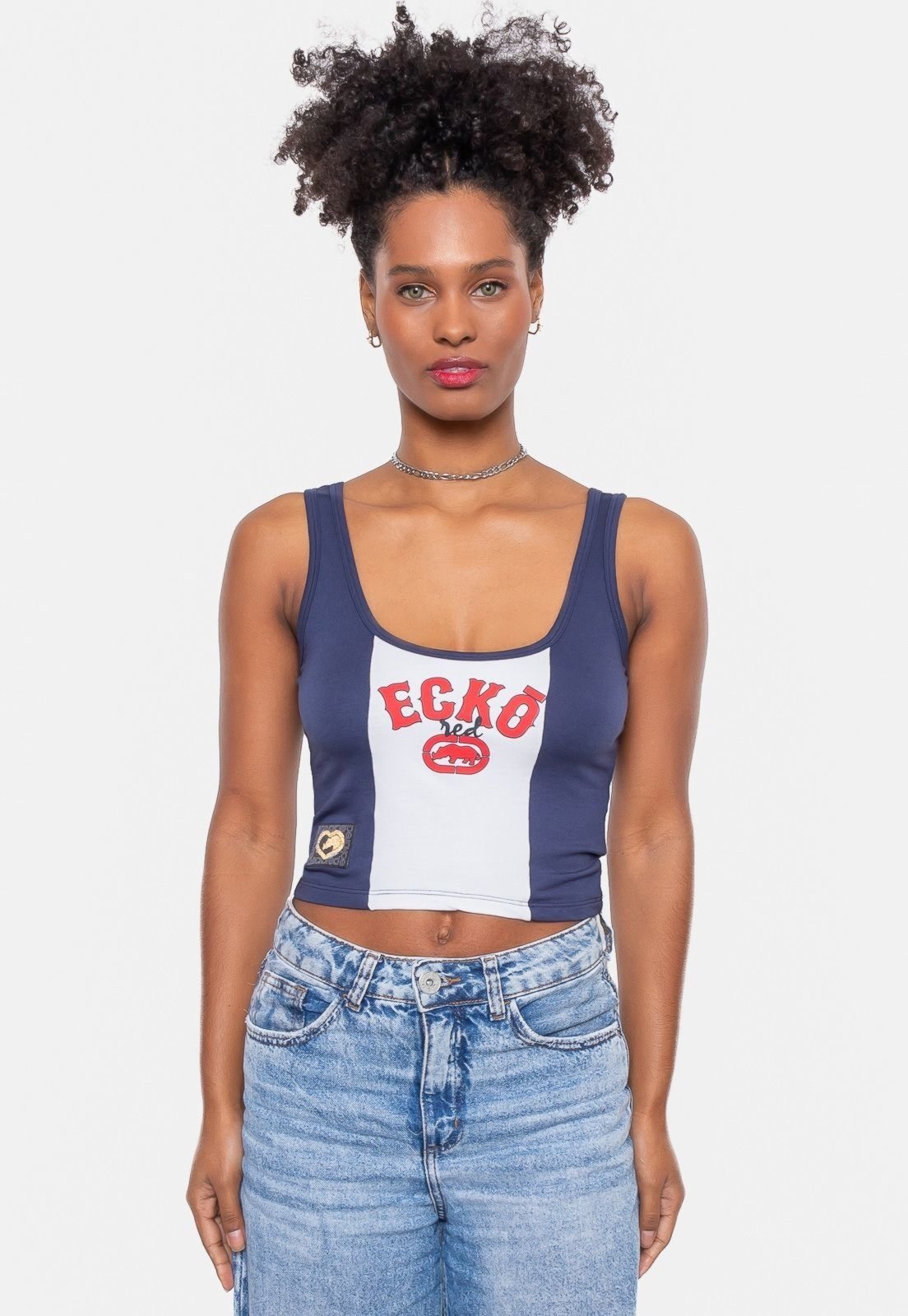 Top Ecko Feminino Danny Azul Marinho