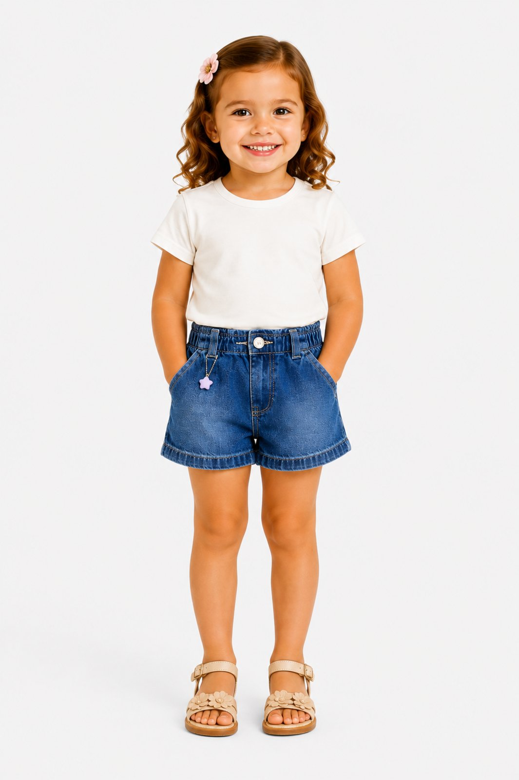 Infantil - Shorts D Bell Outlet Fashion Jeans Azul