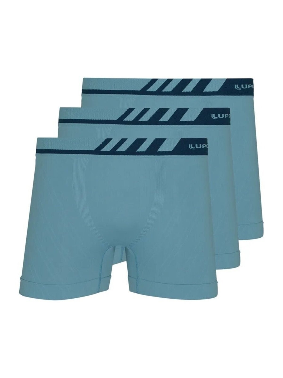 Kit com 3 Cuecas Boxer Lupo 671-002 Azul