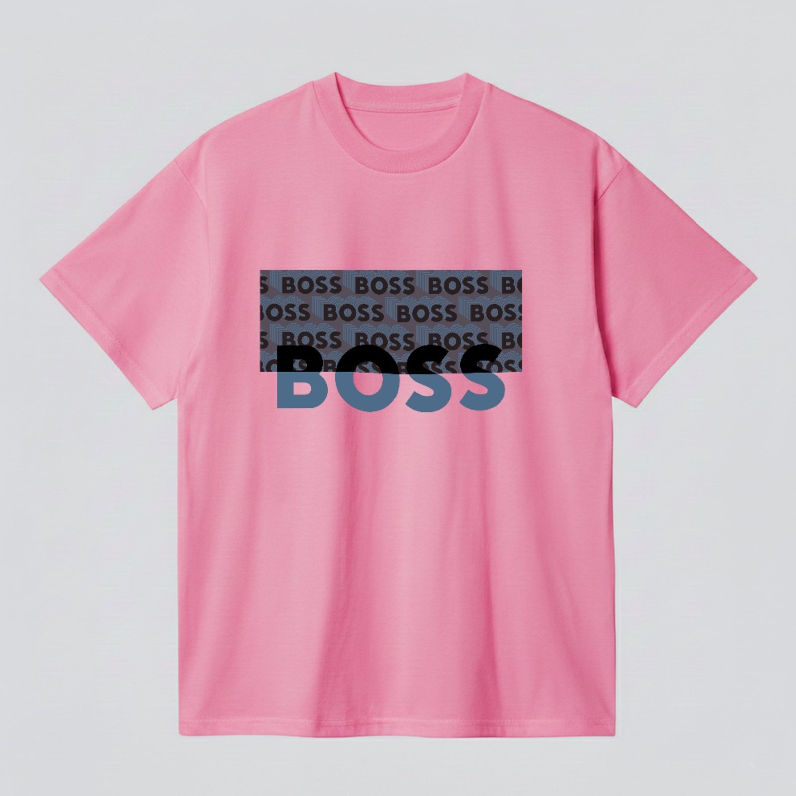 Camiseta Básica Urban Boss Estilo Fashion Street Minimalista Rosa