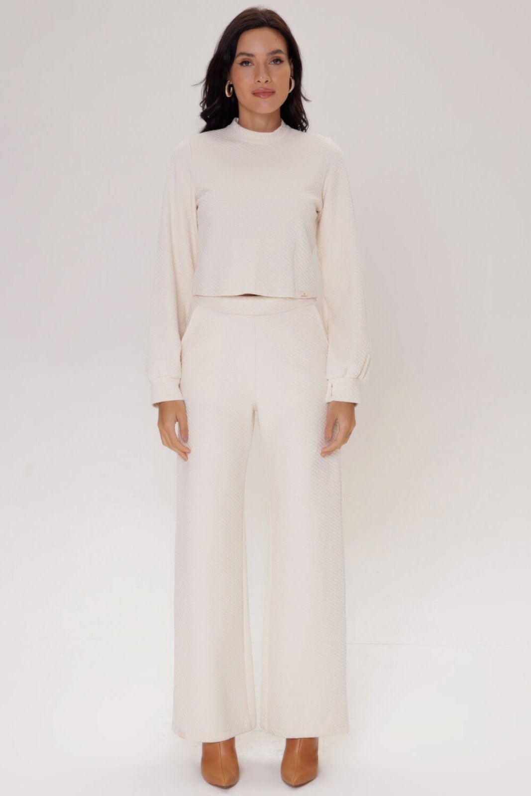 CALÇA RETA COMFY OFF WHITE Gatabakana