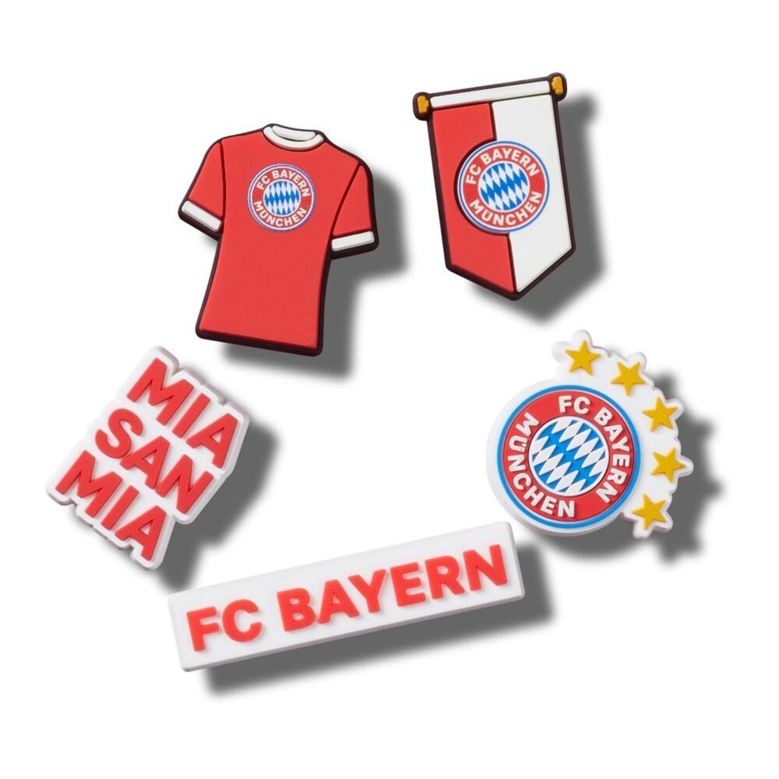 Vista 2 Infantil - Jibbitz™ Bayern Fc Pack com 5 Peças Crocs branco
