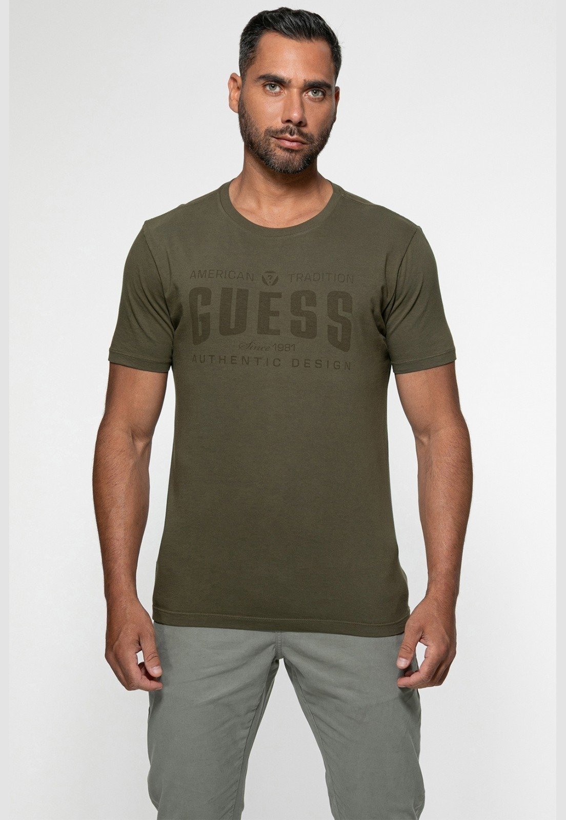 Camiseta Guess American Tradition Verde Musgo
