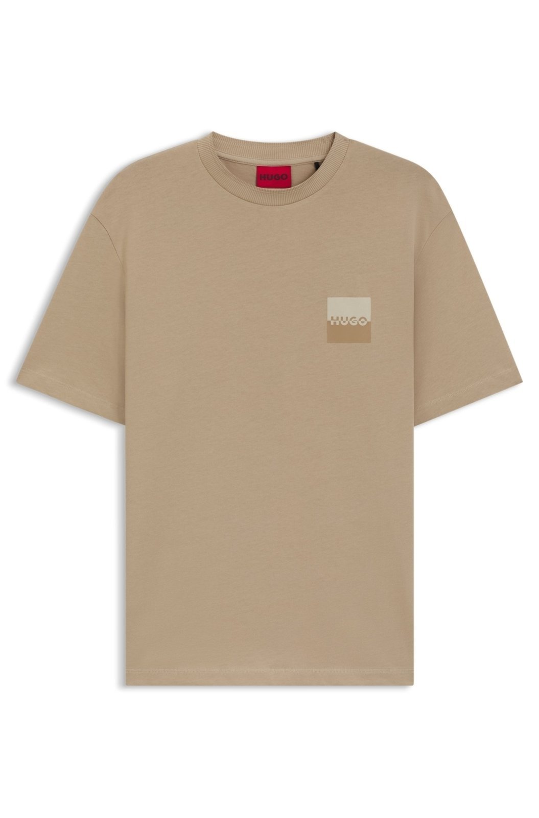 Camiseta De Ajuste Descontraído Em Algodão Com Logo