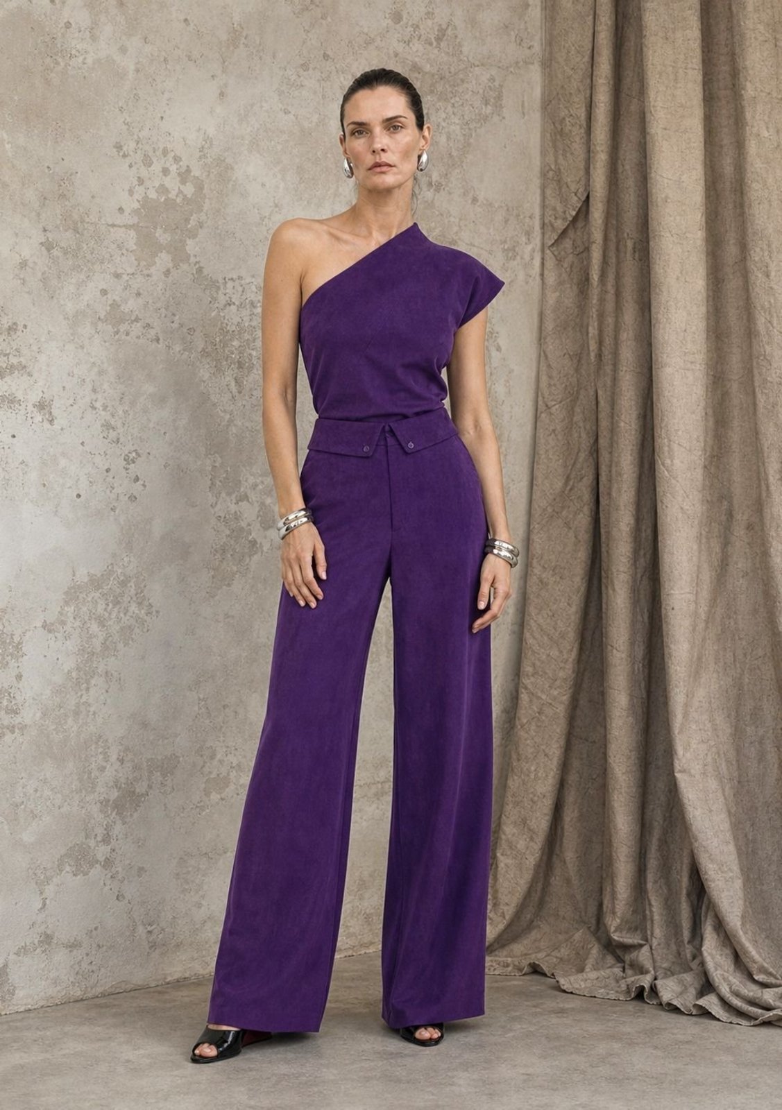 Calca Pantalona Colours - Roxo