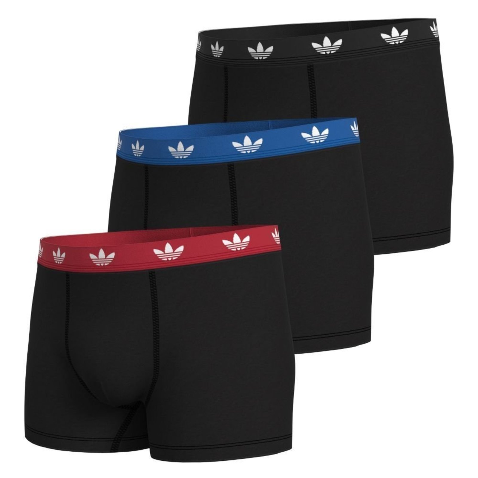 Kit com 3 Cuecas Boxer adidas Underwear cós Multicolorido