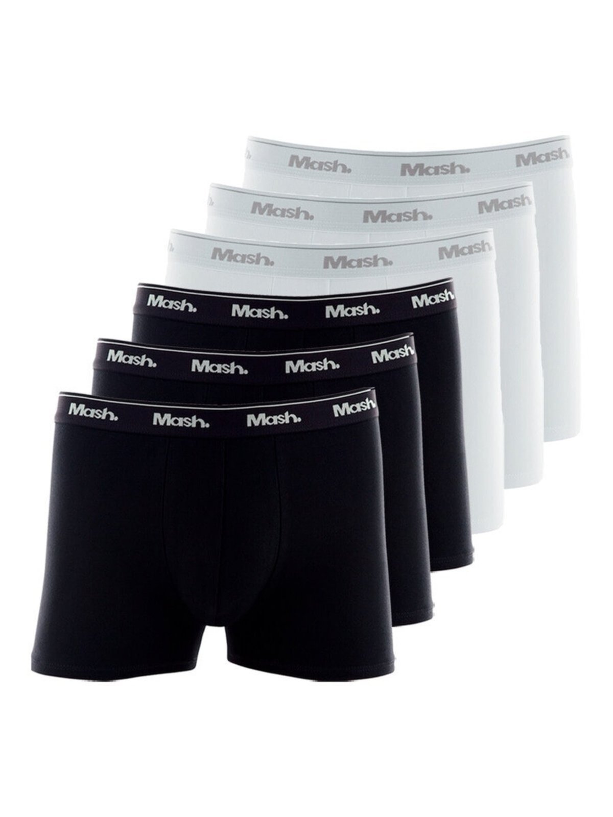 Kit com 6 Cuecas Boxer Mash 170.26 Preto