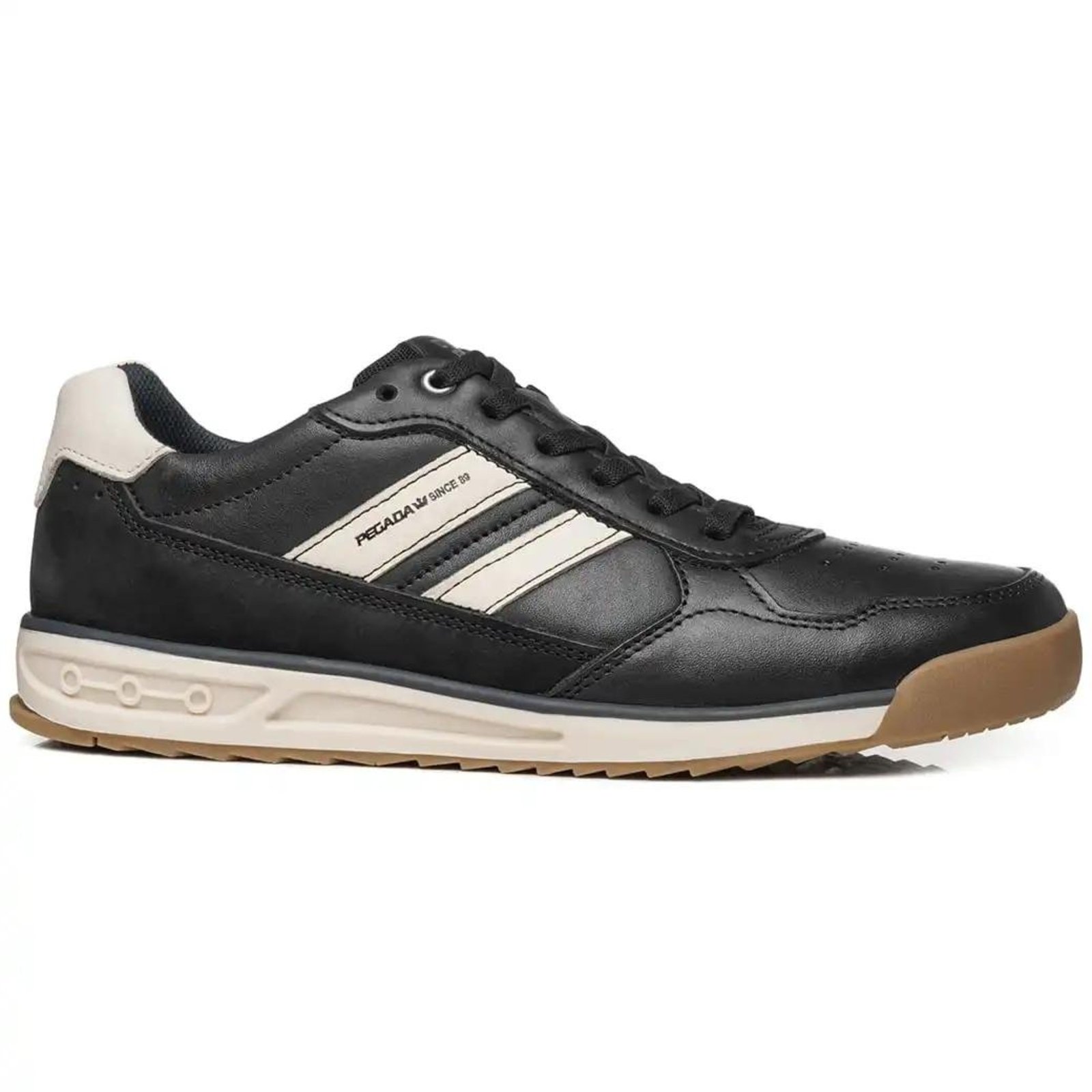Tênis Pegada Casual Stretch Masculino Preto