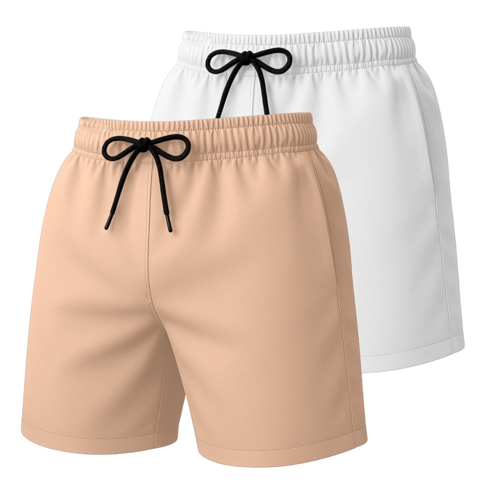 Kit 2 Short Tactel Elastano Moda Praia Masculino Bermuda Lisa