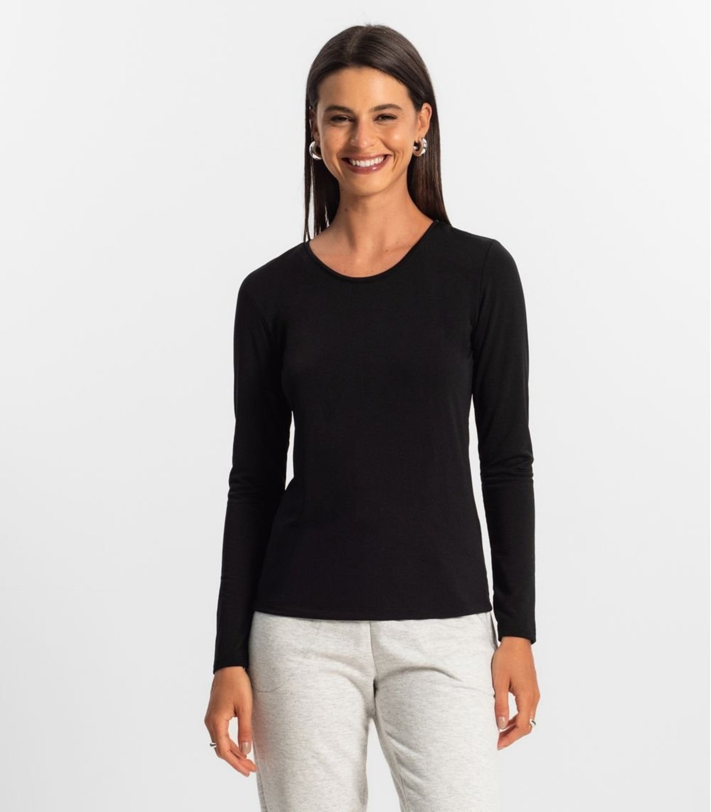 Blusa Feminina Manga Longa Térmica Rovitex Preto