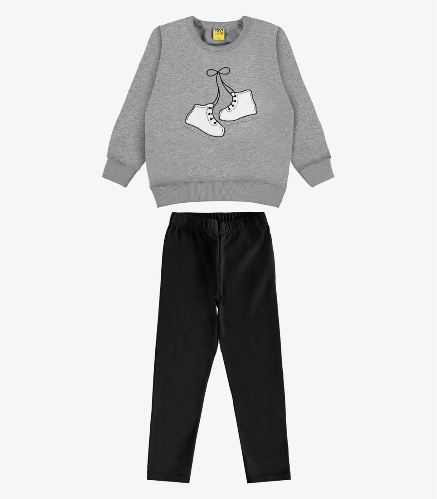 Infantil - Conjunto Blusão Com Legging Molecotton Rovi Cinza