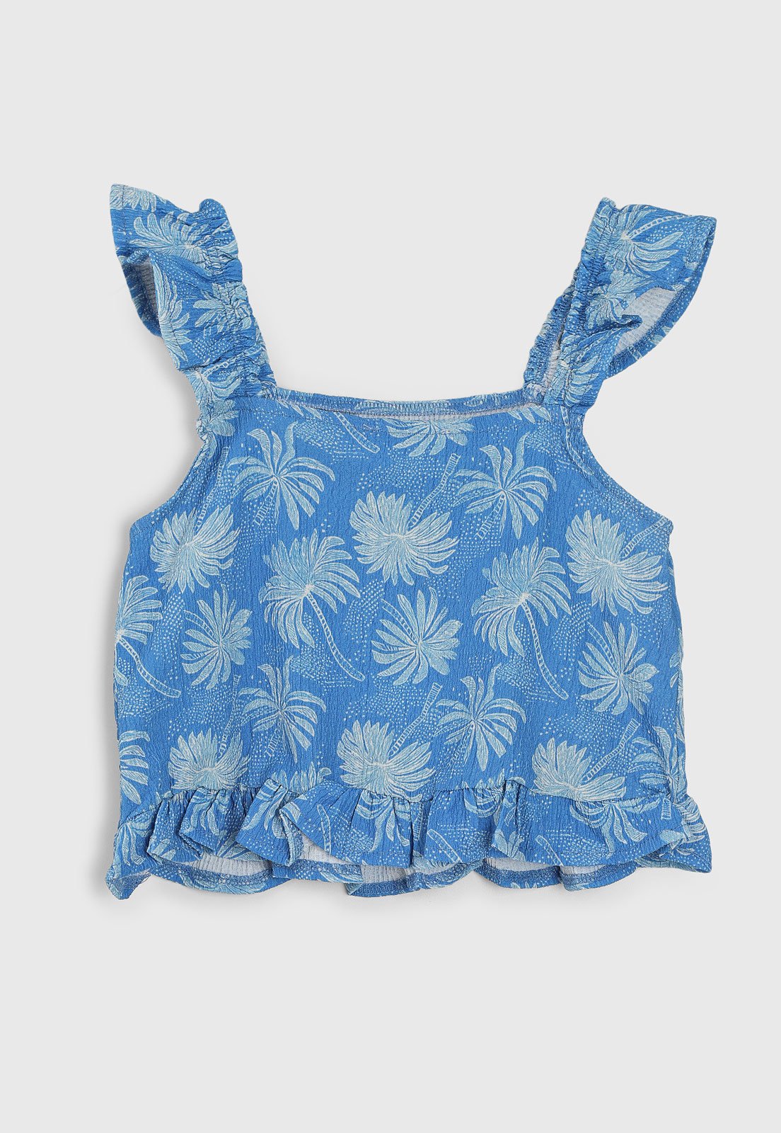 Vista 3 Infantil - Blusa Mango Estampa Tropical Mango Kids azul Mango Kids azul