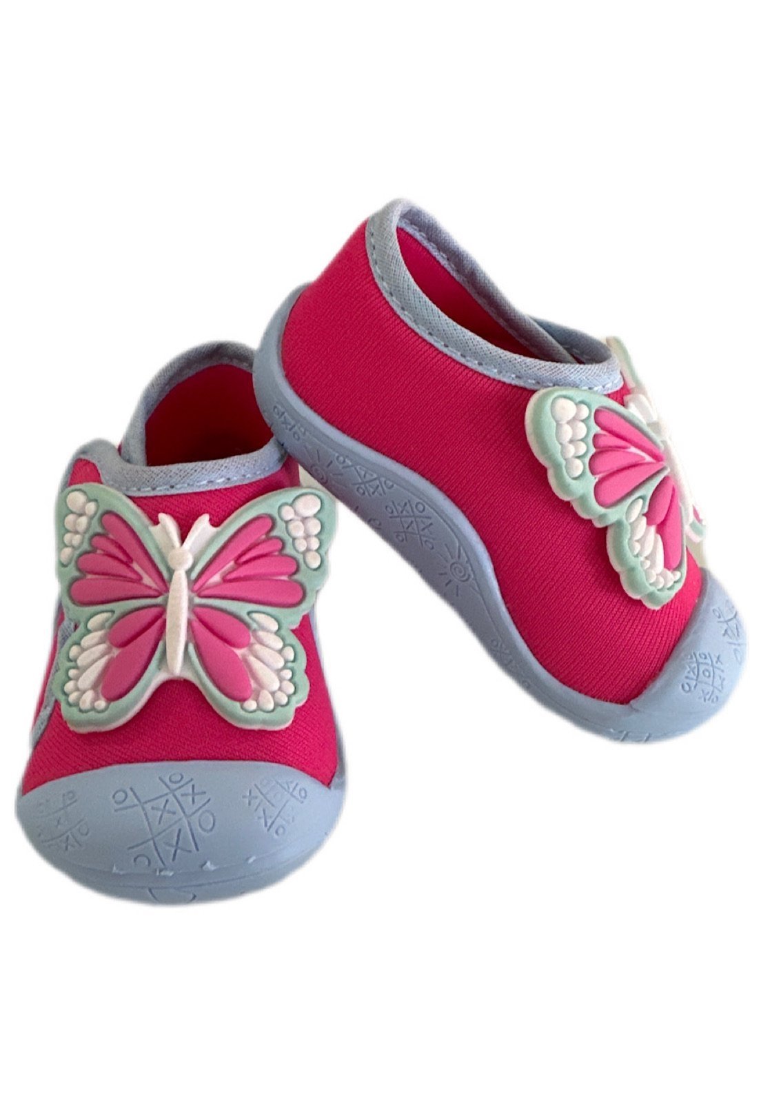 Vista 3 Infantil - Tenis meia Solzim borboleta SOLZIM CALÇADOS azul/pink azul SOLZIM CALÇADOS azul/pink azul