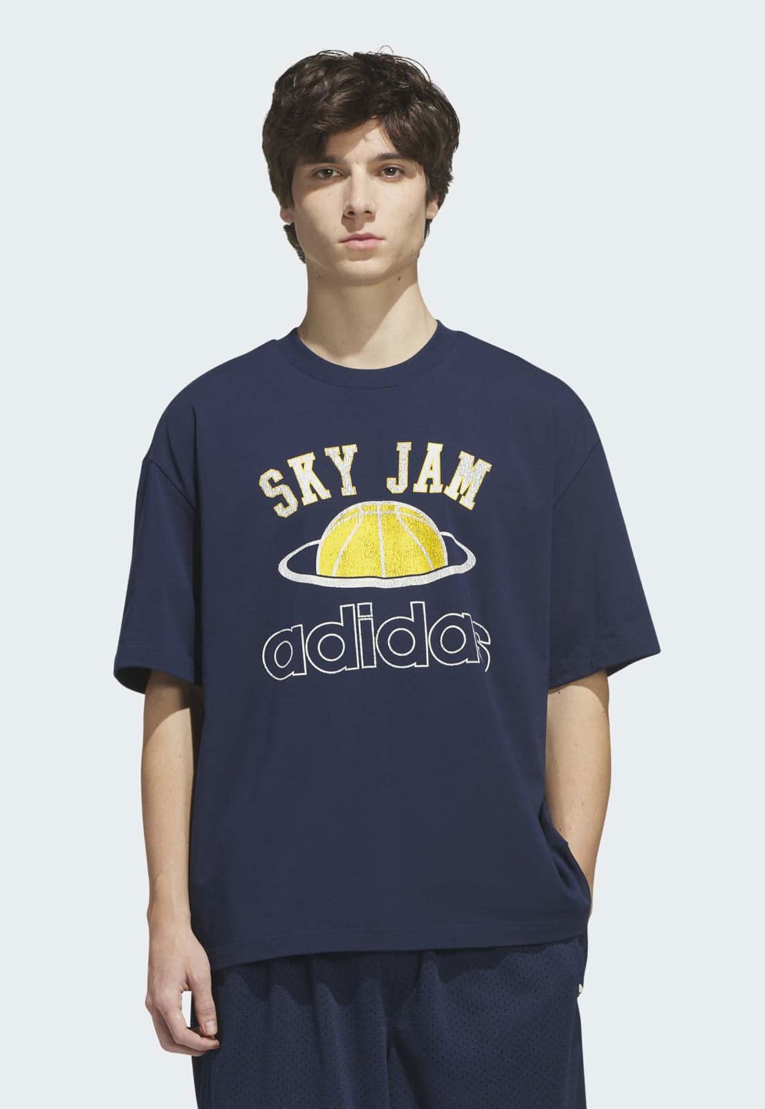 Camiseta Masculina adidas Originals SKY JAM Basketball Azul Marinho