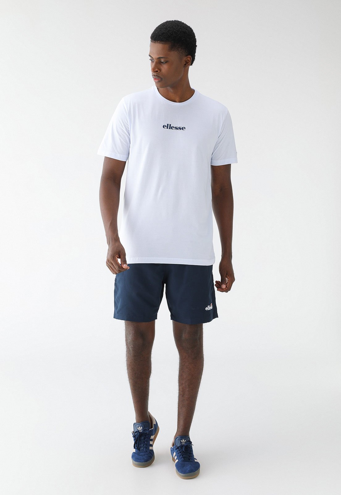Camiseta ELLESSE Reta Bordado Branca