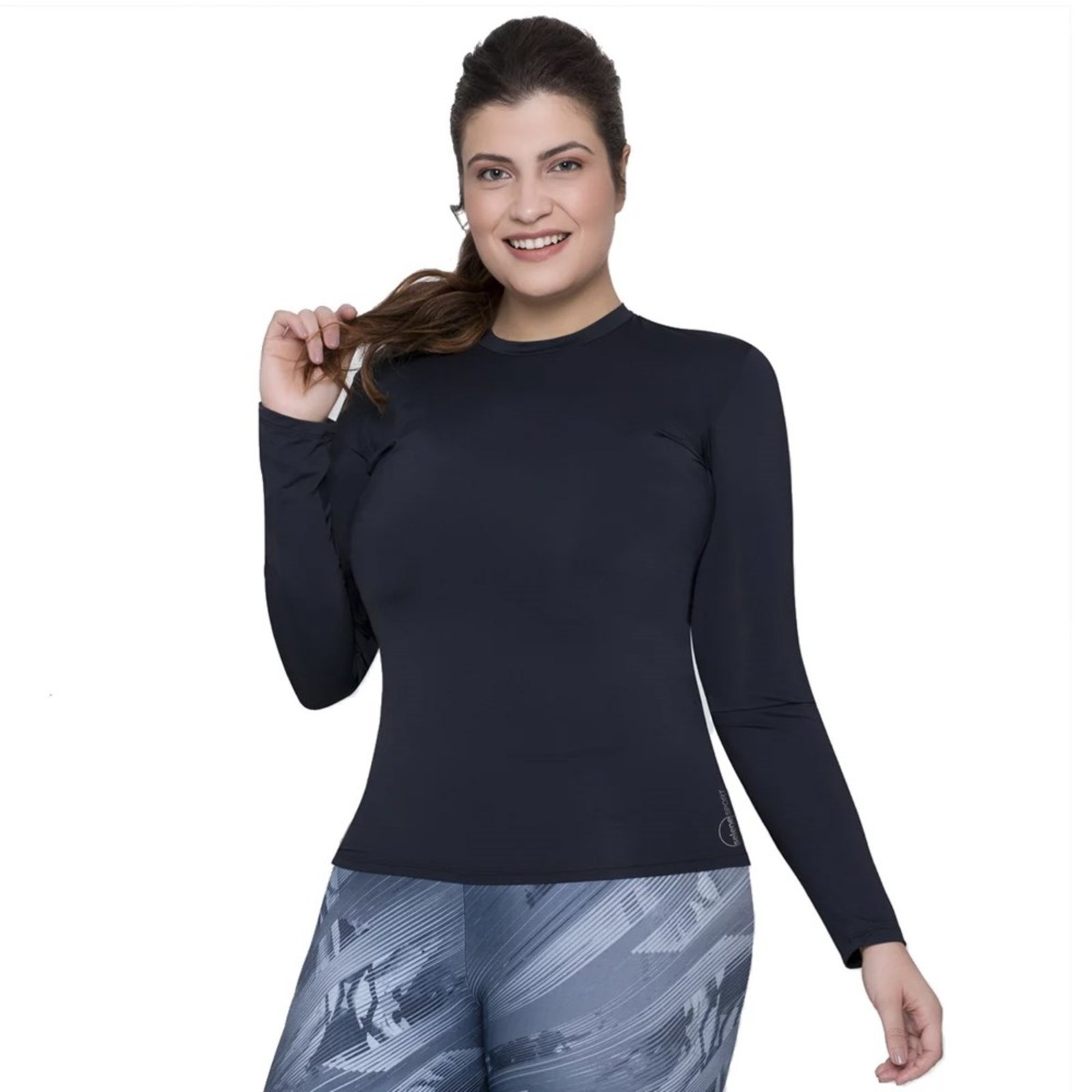 Vista 3 Kit 3 Camisas Térmicas Selene Proteção UV Plus Size Feminina rosa SELENE rosa