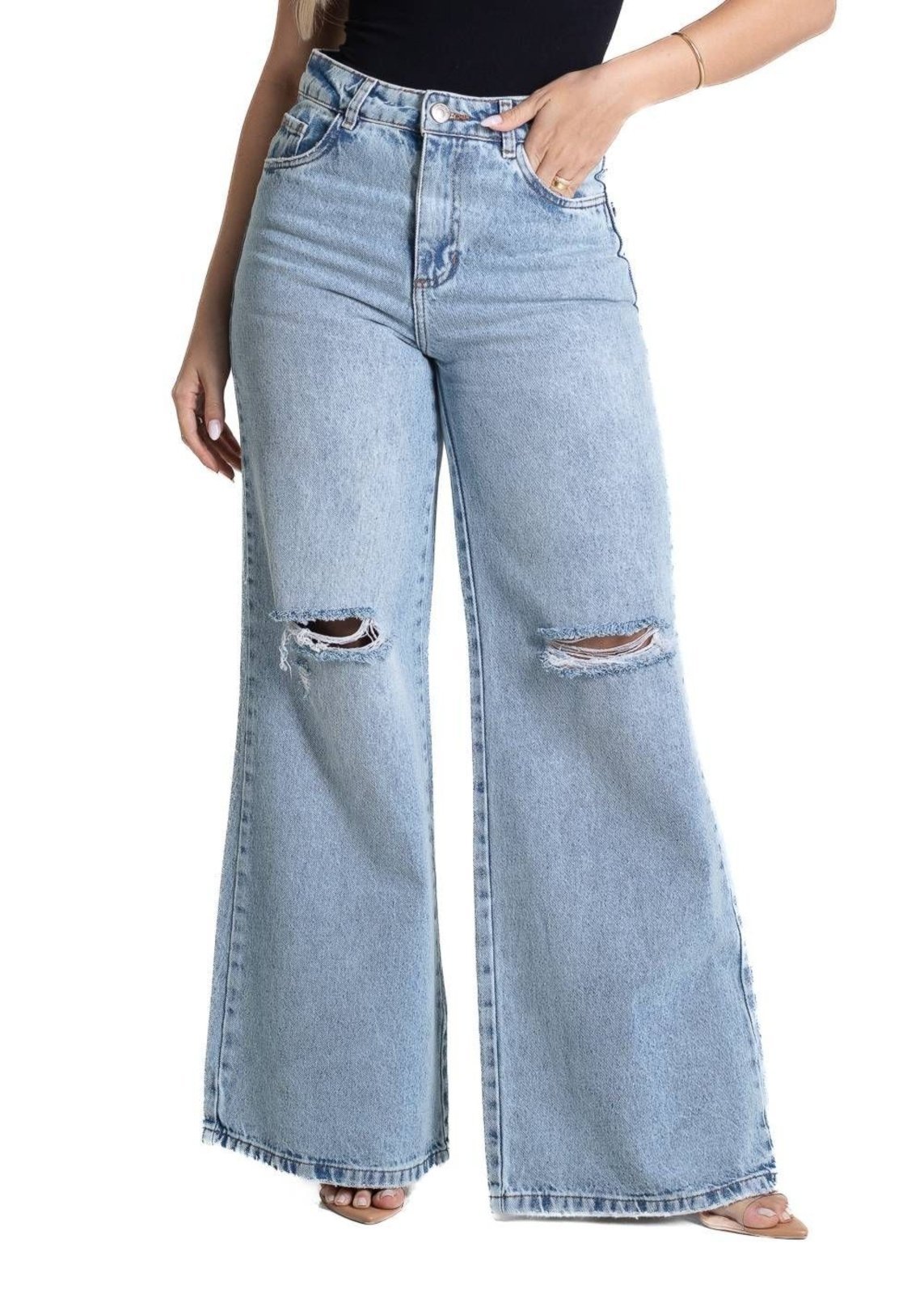 Calça Jeans Sawary Extra Wide Leg – 281544 – Azul – Sawary