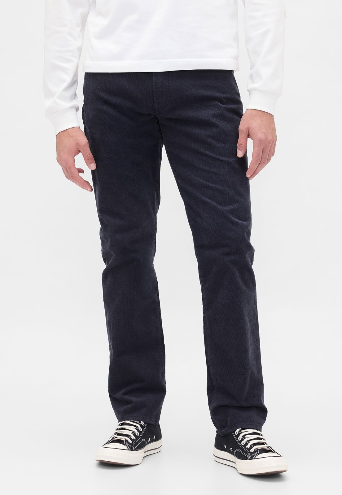 Calça Masculina GAP Veludo Cotelê Reta Cool Lake Blue Azul