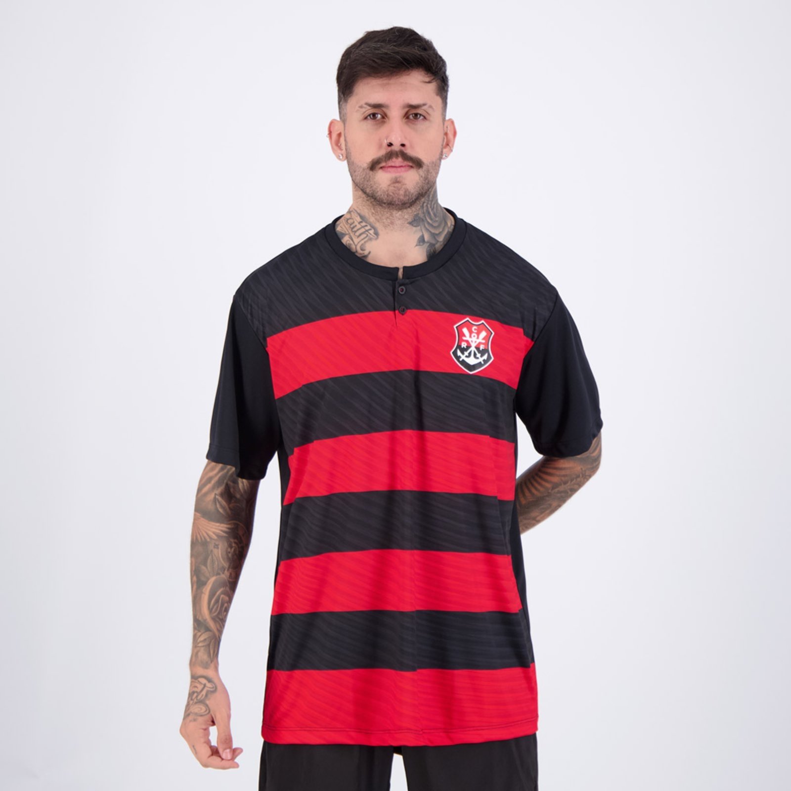 Camisa Flamengo Encontro Vermelha e Preta