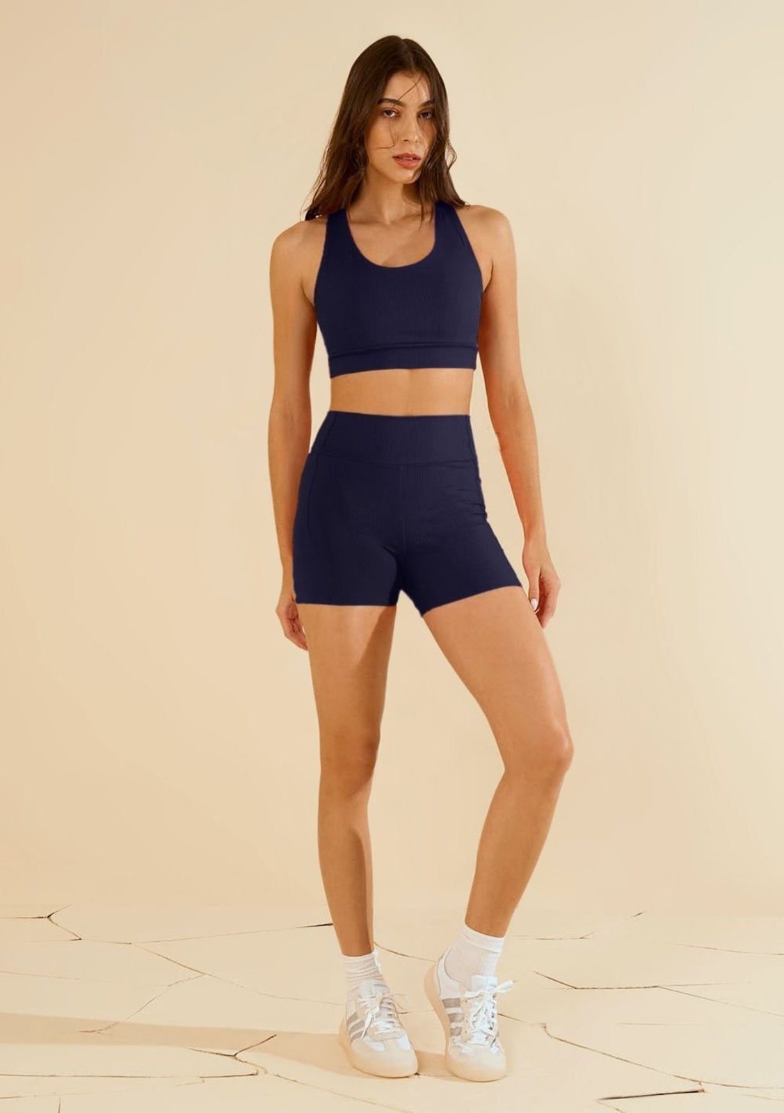 Top Morena Rosa Decote Careca Nadador - Azul