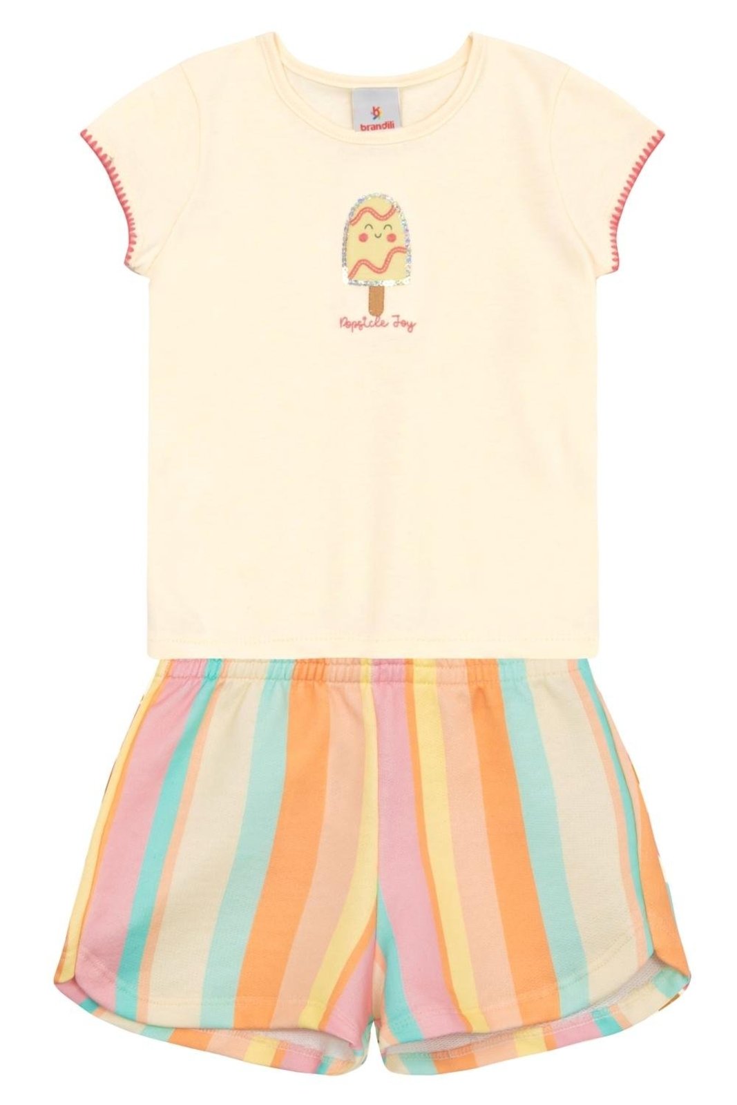 Infantil - Conjunto menina em meia malha Brandili