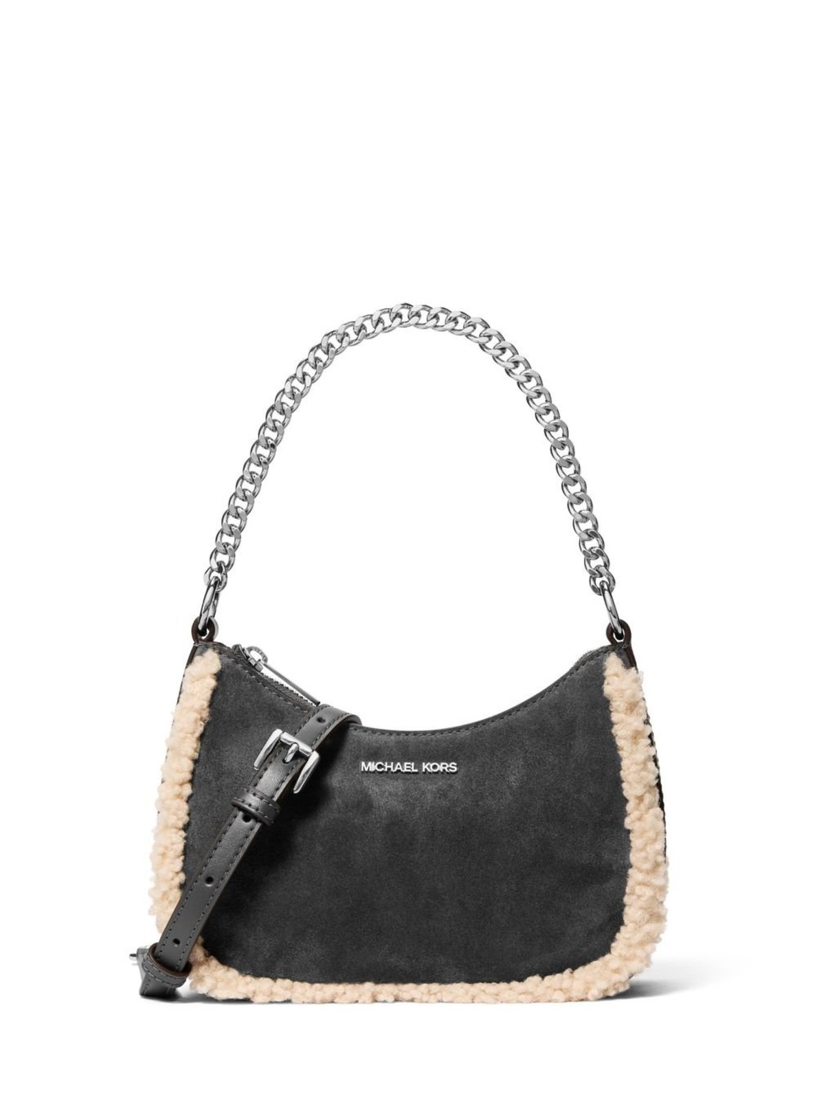 Vista 2 Bolsa Transversal Jet Set Pequena Em Couro 35F5STVC5S001 preto preto
