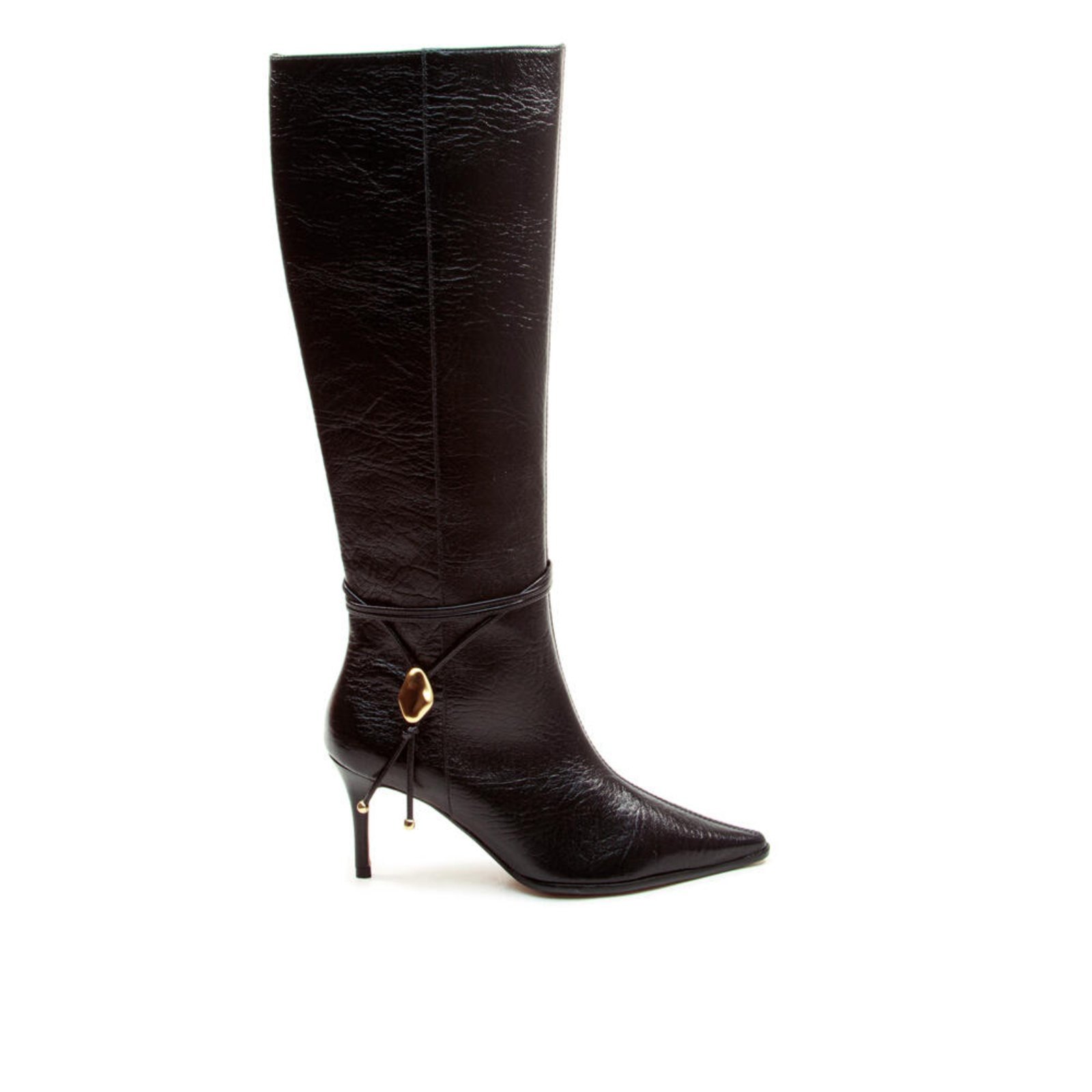Bota Couro Preto Cano Longo Cecconello 2919001-1