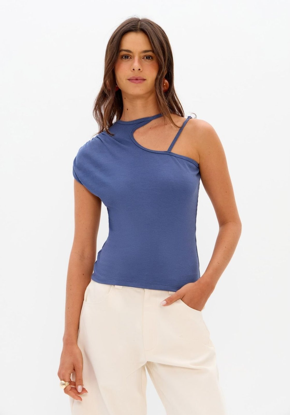 Blusa Canelada Ombro Único My Favorite Things