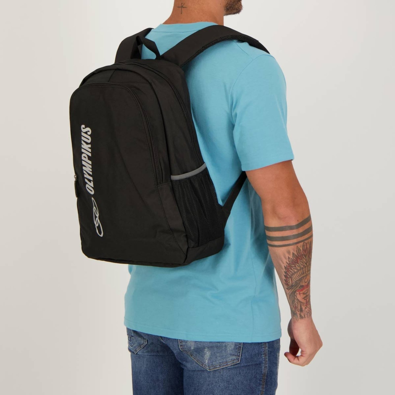 Mochila Olympikus Essential Preta e Cinza