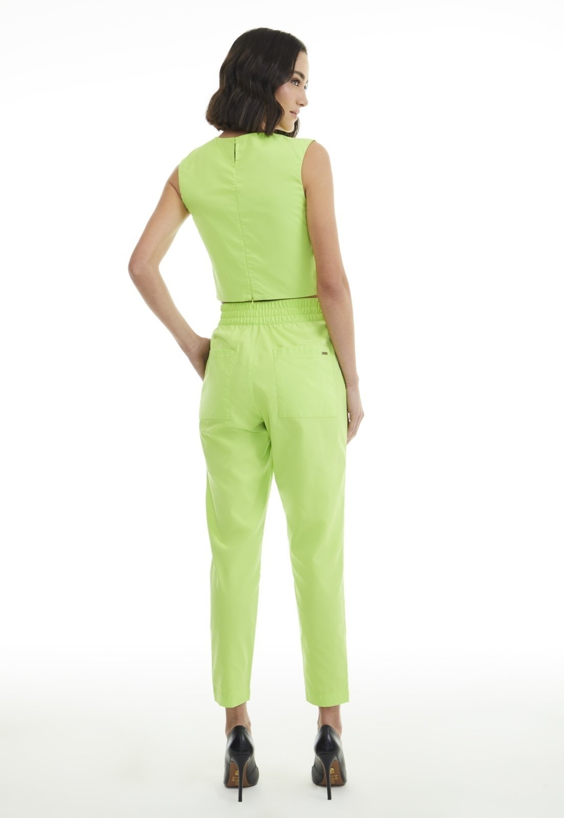 Vista 3 Blusa Regata Traymon Com Recortes Menta verde Traymon verde