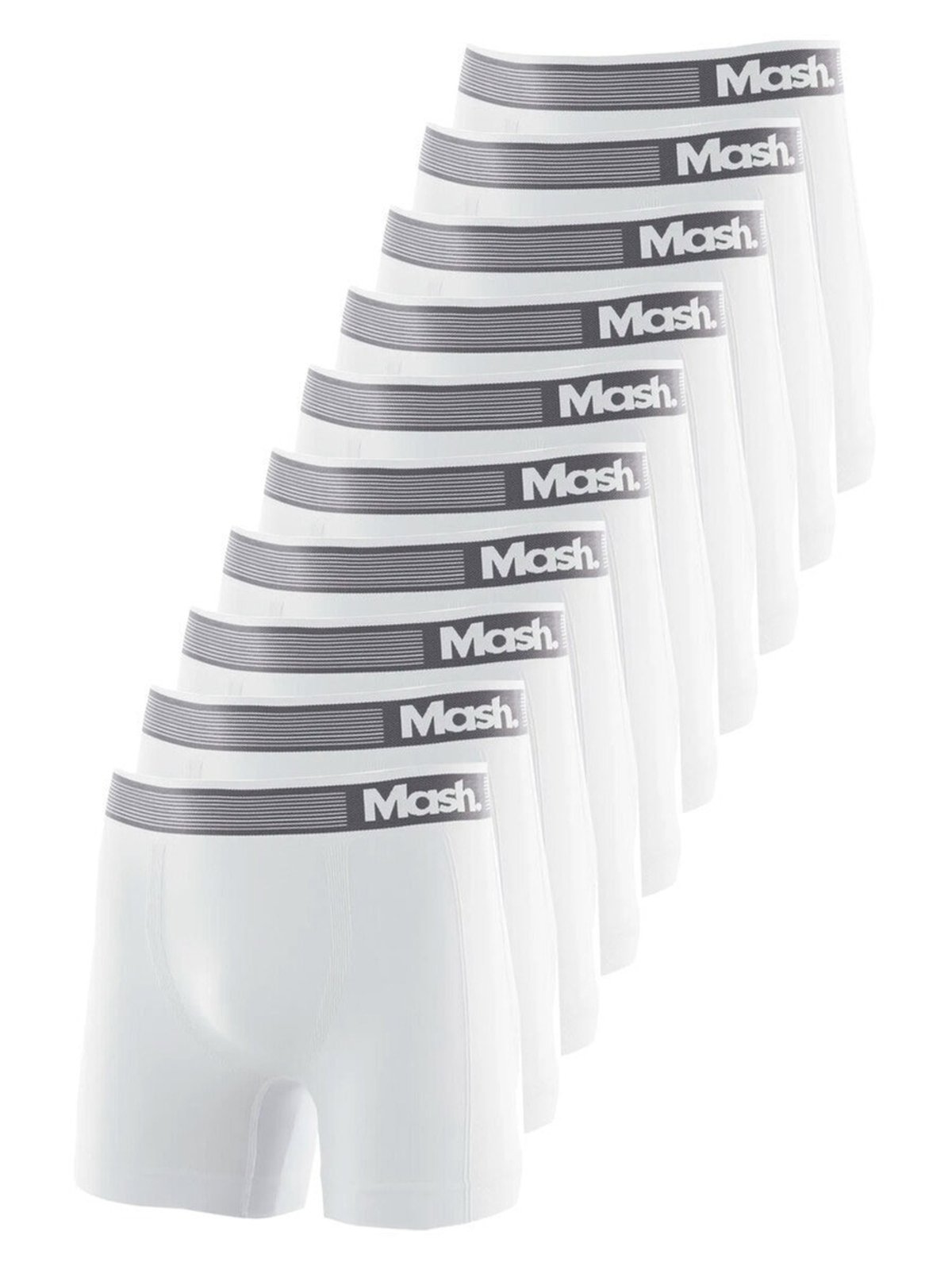 Kit com 10 Cuecas Boxer Mash 710.01 Branco