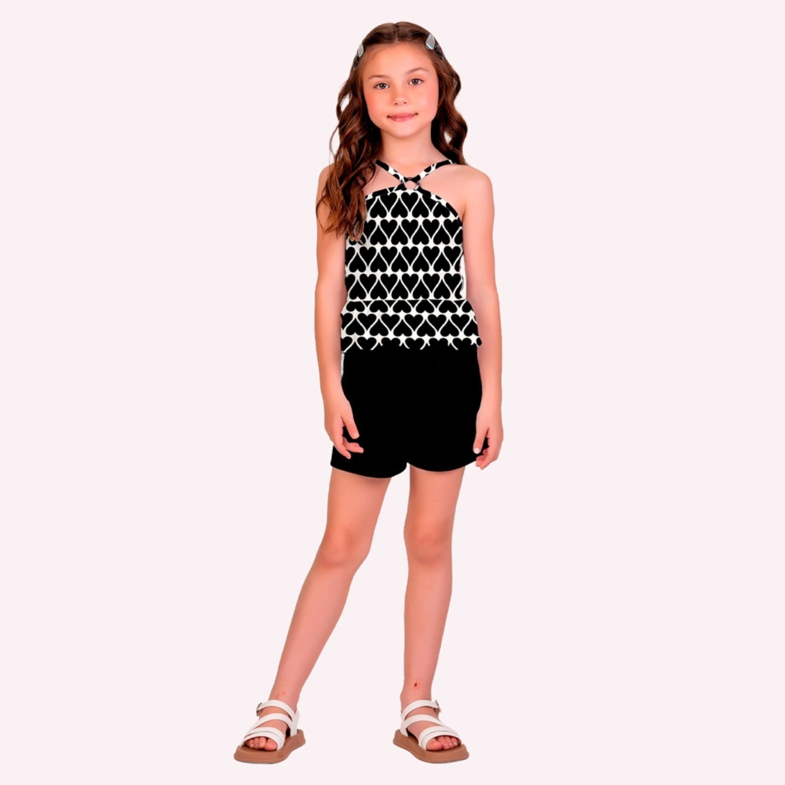 Infantil - Conjunto Menina Corações Kyly