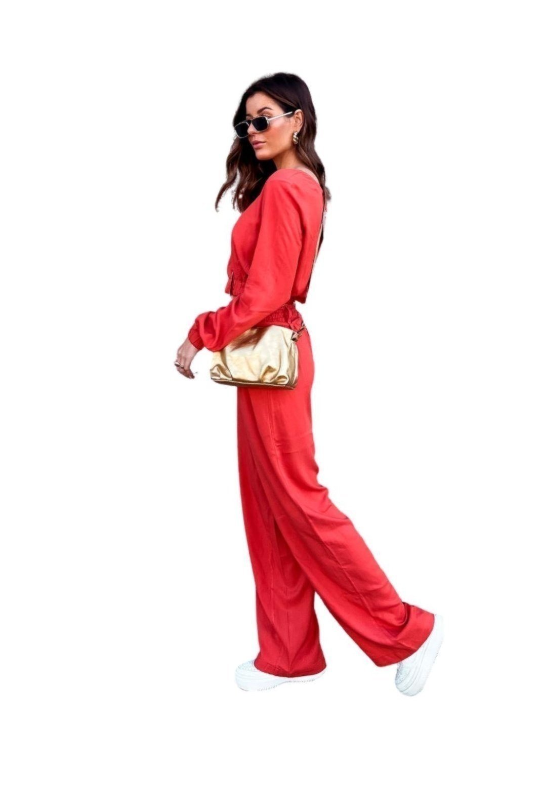 Vista 3 Blusa Vanibele Cropped Terracota marrom Vanibele marrom