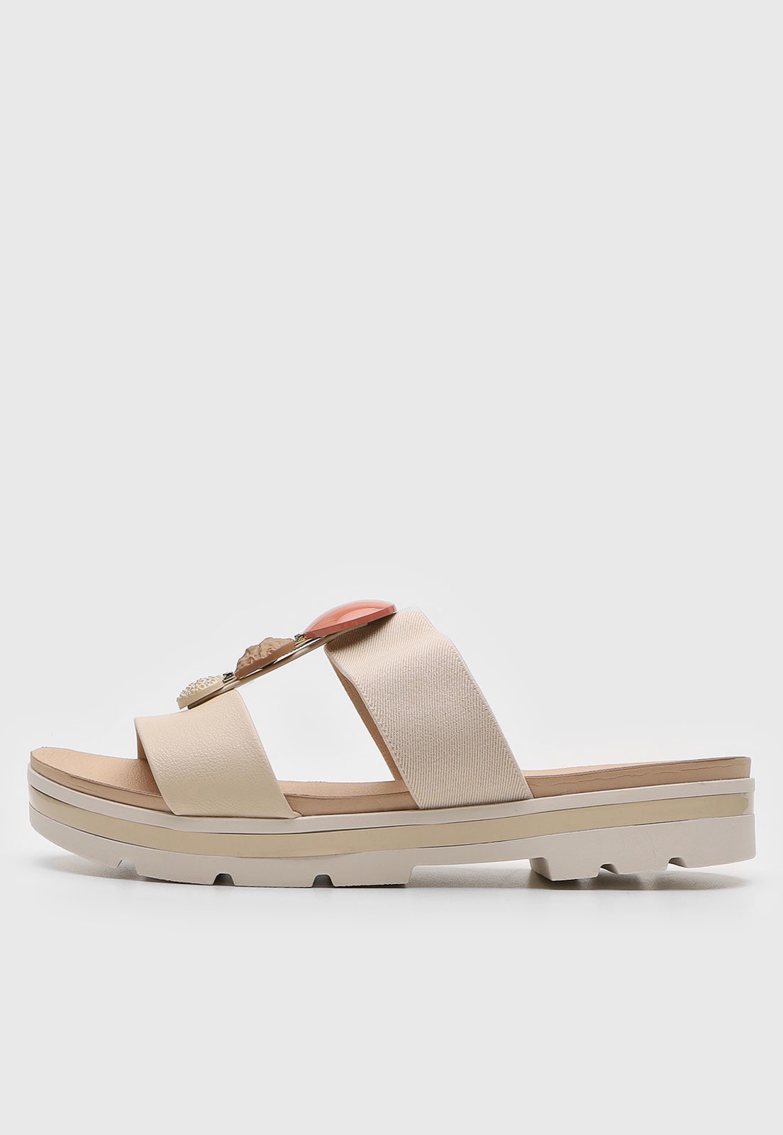 Sandália Modare Aplicação Off-White