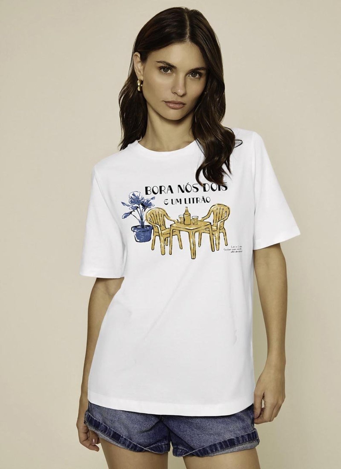 T-shirt De Mangas Curtas Em Malha Penteada