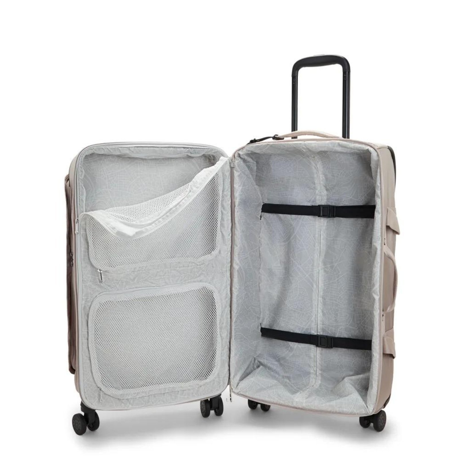 Vista 3 Mala Kipling Spontaneous M Metallic Glow bege metallic Kipling bege metallic