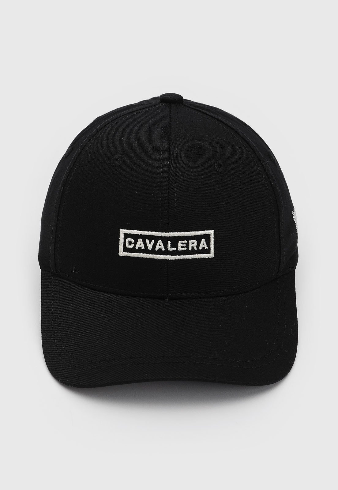 Boné Cavalera Aba Curva Logo Preto