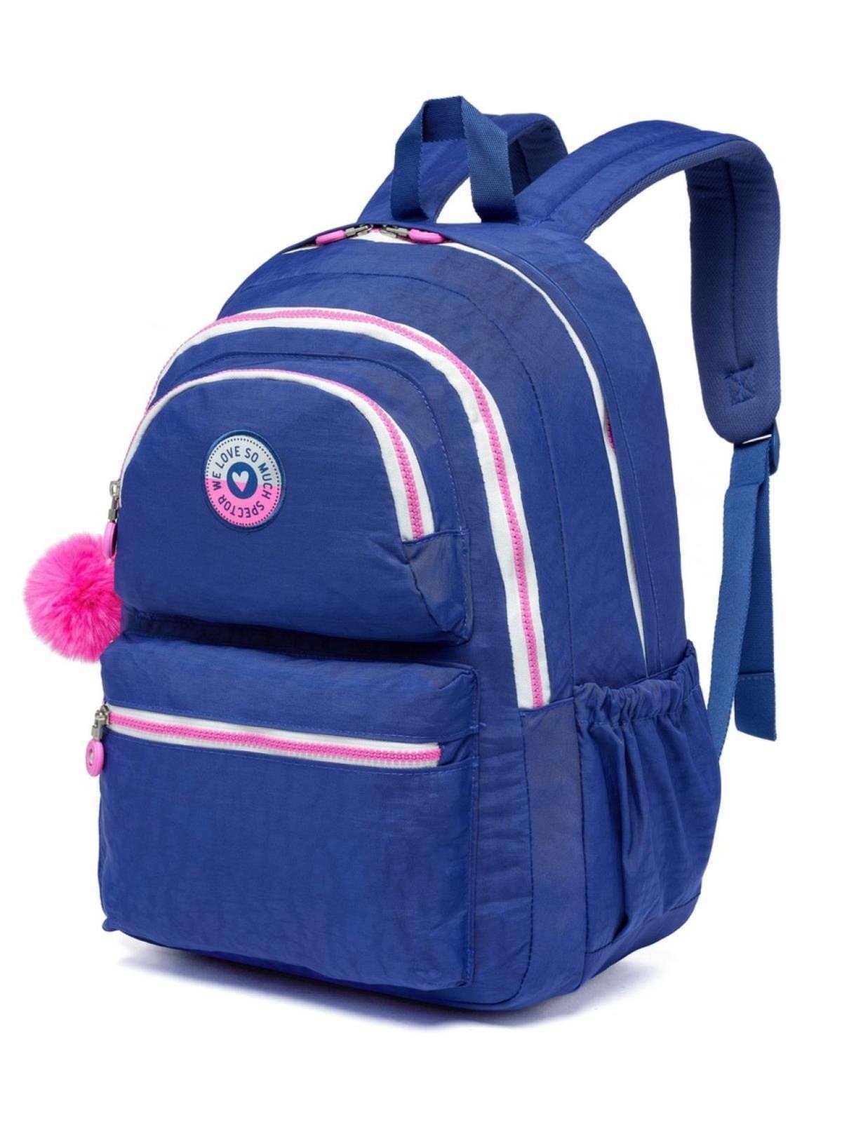 Vista 3 Infantil - Kit Mochila Juvenil Escolar Estojo Reforçado Spector azul Spector azul