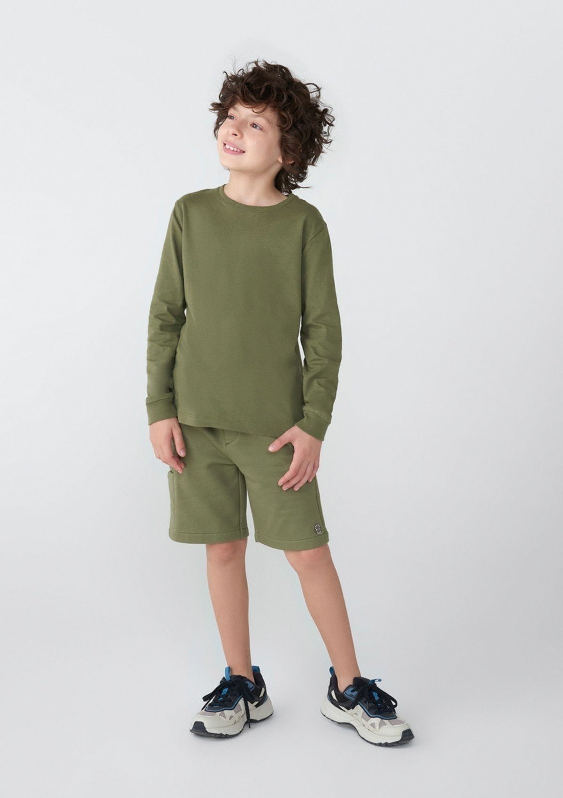 Infantil - Camiseta Básica Unissex Manga Longa Hering Tam 1 A 16