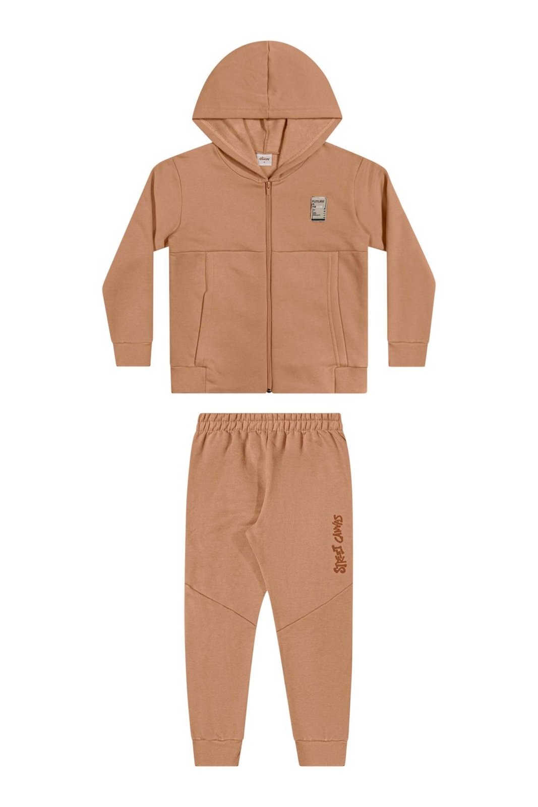Infantil - Conjunto Menino Moletom Street Elian Marrom
