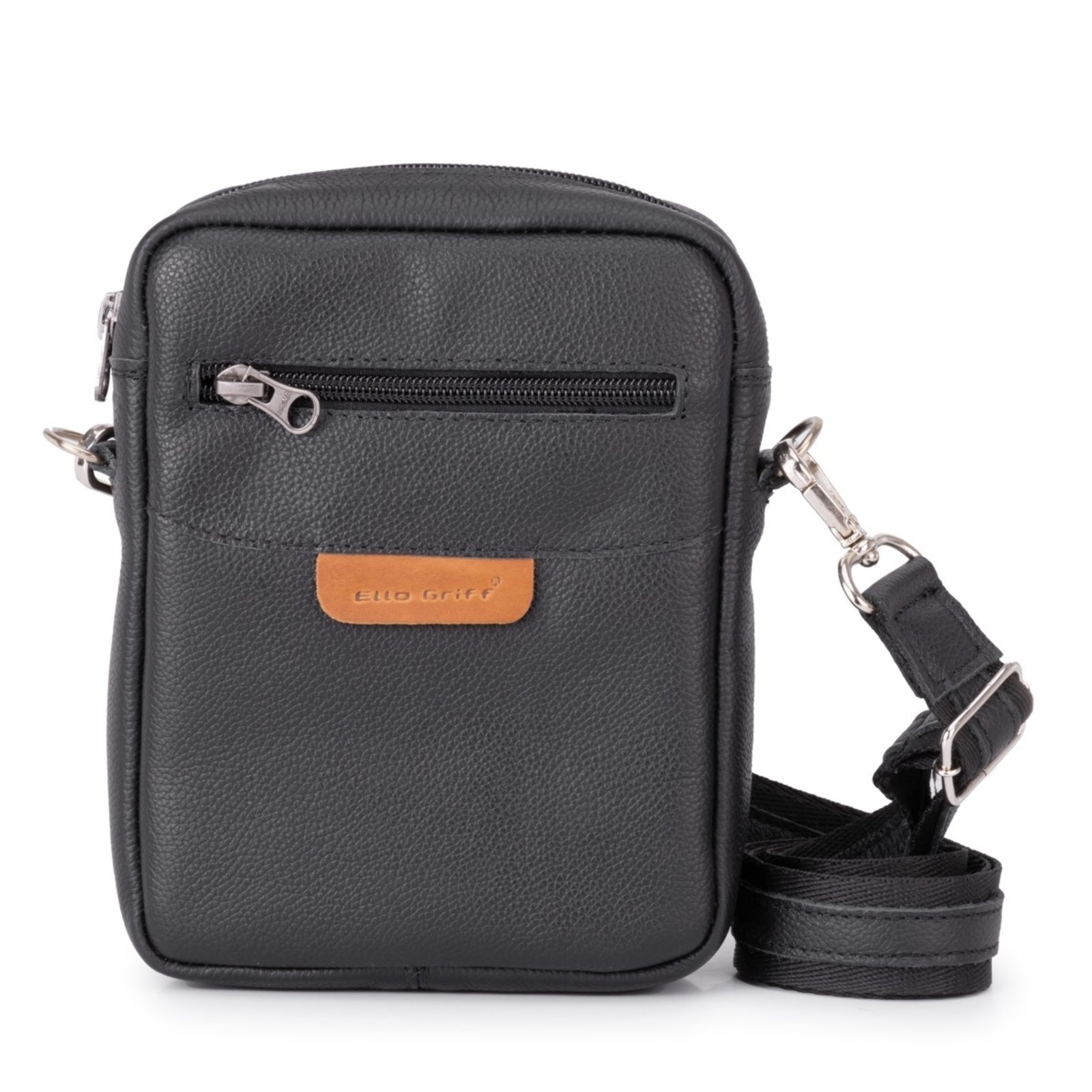 Mini Bolsa Shoulder Bag 100% Couro Legítimo Tiracolo Pequena ello griff PRETO