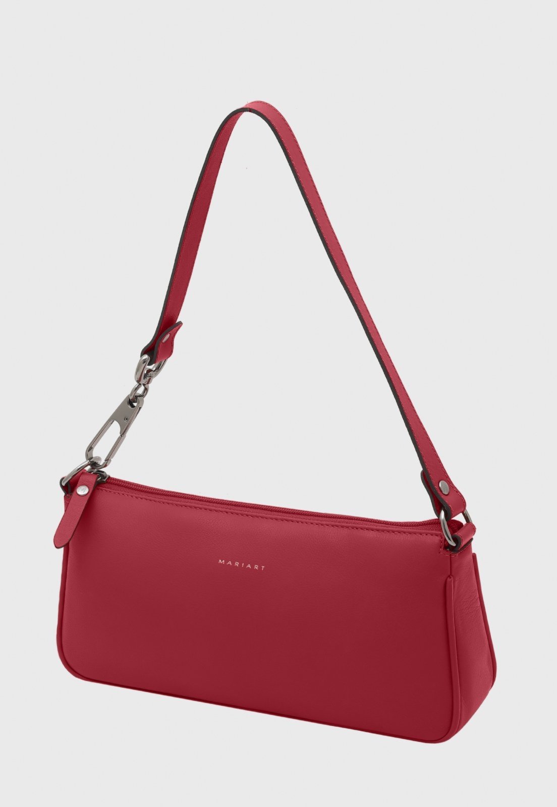 Bolsa Shoulder Couro Mariart Cacau Vermelho Scarlet