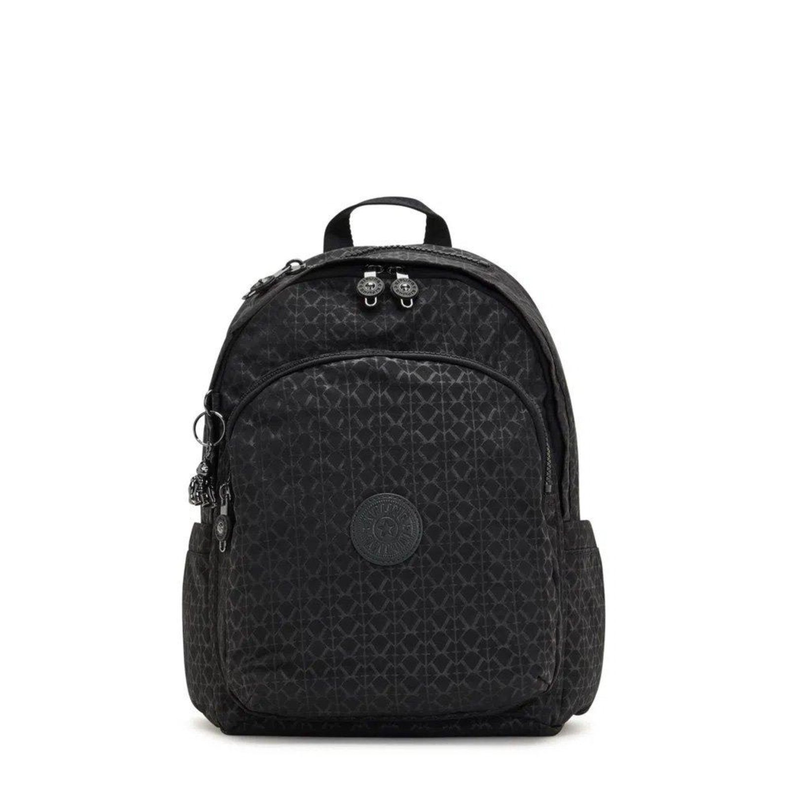 Vista 2 Mochila Kipling Delia 16L Estampado Signature Preto Kipling incolor