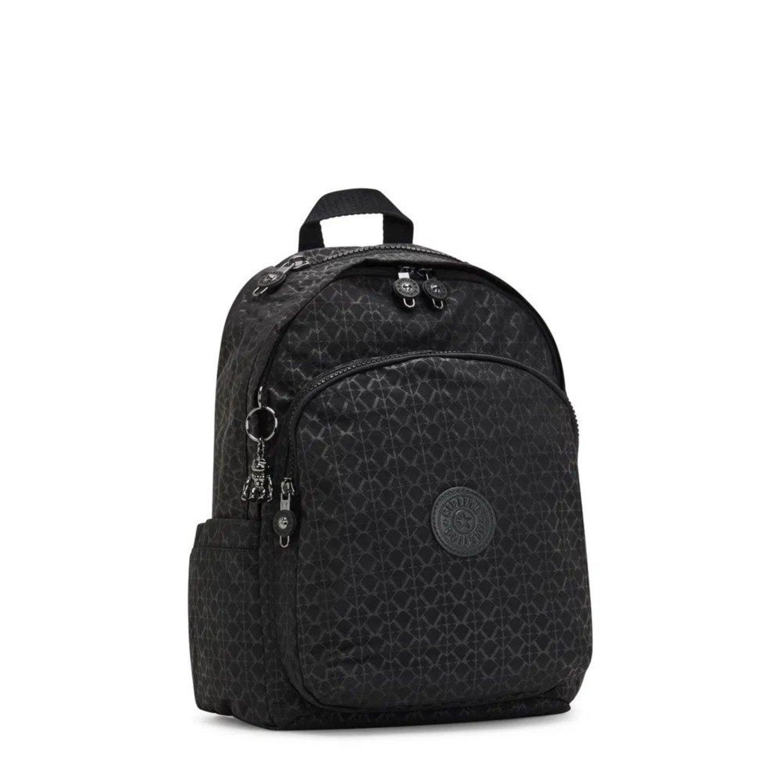 Vista 3 Mochila Kipling Delia 16L Estampado Signature Preto Kipling incolor