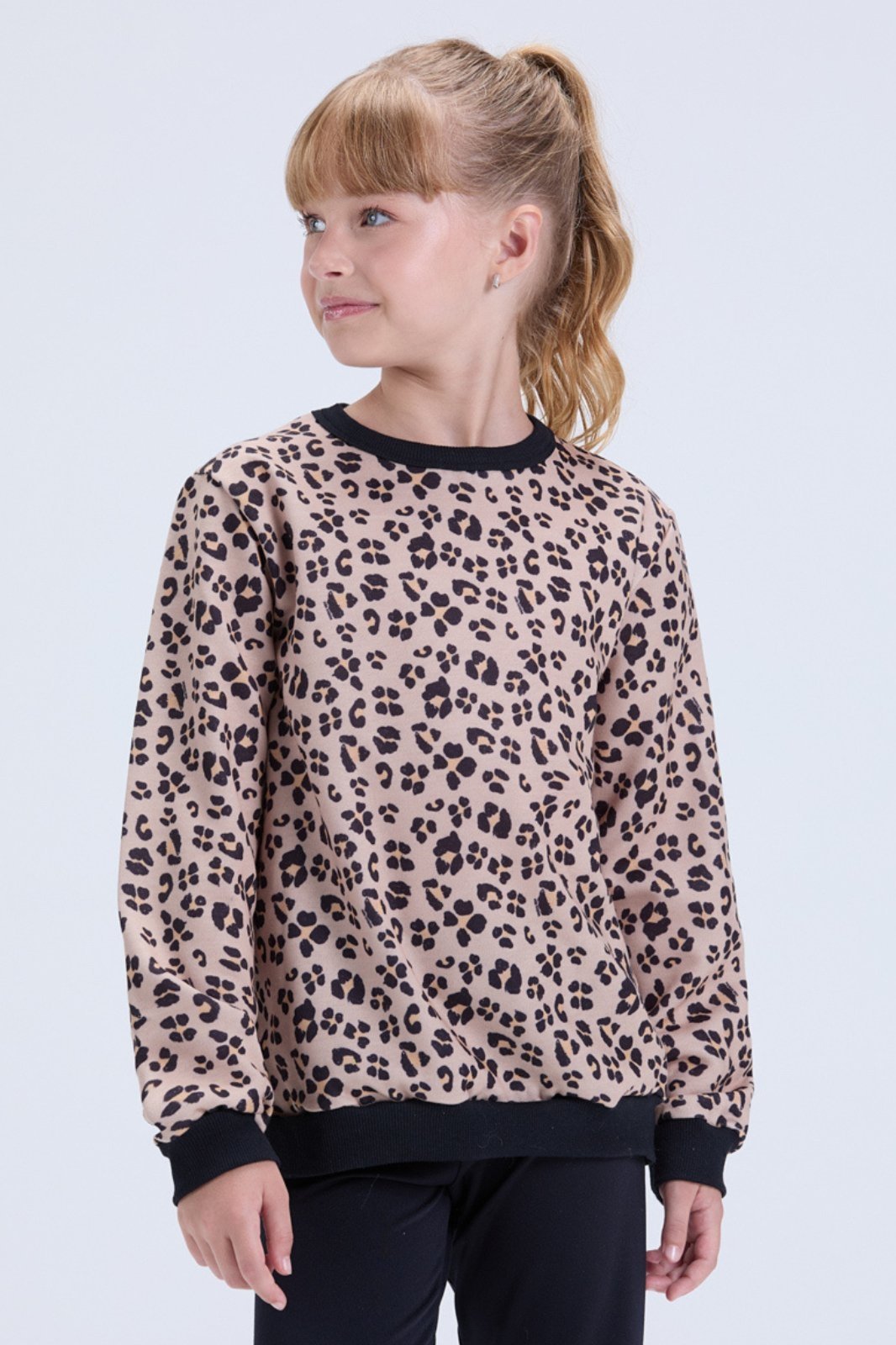 Vista 3 Infantil - Conjunto Feminino de Inverno Moletom Oncinha VIDA COSTEIRA lilás VIDA COSTEIRA lilás